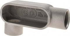 Hubbell Killark - Form 7, LR Body, 1-1/4" Trade, IMC, Rigid Iron Conduit Body - Oval, 6-13/16" OAL, 19-1/2 cc Capacity, Gray, Hazardous & Wet Locations - Exact Tooling