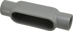Hubbell Killark - Form 7, C Body, 1" Trade, IMC, Rigid Iron Conduit Body - Oval, 7-7/16" OAL, 11 cc Capacity, Gray, Hazardous & Wet Locations - Exact Tooling