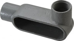 Hubbell Killark - Form 7, LR Body, 1" Trade, IMC, Rigid Iron Conduit Body - Oval, 6-5/16" OAL, 11 cc Capacity, Gray, Hazardous & Wet Locations - Exact Tooling