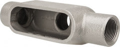 Hubbell Killark - Form 7, TB Body, 1" Trade, IMC, Rigid Iron Conduit Body - Oval, 7-5/8" OAL, 15-1/2 cc Capacity, Gray, Hazardous & Wet Locations - Exact Tooling