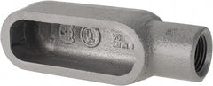 Hubbell Killark - Form 7, E Body, 1/2" Trade, IMC, Rigid Iron Conduit Body - Oval, 4-11/16" OAL, 4 cc Capacity, Gray, Hazardous & Wet Locations - Exact Tooling