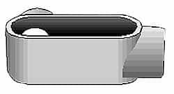Hubbell Killark - Form 7, L Body, 1-1/2" Trade, IMC, Rigid Iron Conduit Body - Oval, 7-1/4" OAL, 26 cc Capacity, Gray, Hazardous & Wet Locations - Exact Tooling