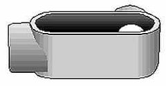 Hubbell Killark - Form Set Screw, LR Body, 1-1/2" Trade, EMT Aluminum Conduit Body - Oval, 6-7/8" OAL, Dry Locations - Exact Tooling