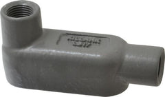 Hubbell Killark - Form 7, LB Body, 1/2" Trade, IMC, Rigid Iron Conduit Body - Oval, 4-11/16" OAL, 4 cc Capacity, Gray, Hazardous & Wet Locations - Exact Tooling