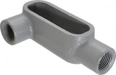 Hubbell Killark - Form 7, LR Body, 1/2" Trade, IMC, Rigid Iron Conduit Body - Oval, 4-11/16" OAL, 4 cc Capacity, Gray, Hazardous & Wet Locations - Exact Tooling