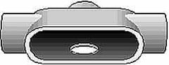 Hubbell Killark - Form 7, TA Body, 1-1/4" Trade, IMC, Rigid Iron Conduit Body - Oval, 8 & 9-1/4" OAL, 20 cc Capacity, Gray, Hazardous & Wet Locations - Exact Tooling