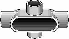 Hubbell Killark - Form 7, X Body, 2" Trade, IMC, Rigid Iron Conduit Body - Oval, 9-7/16" OAL, 50 cc Capacity, Gray, Hazardous & Wet Locations - Exact Tooling