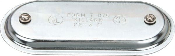 Hubbell Killark - 2-1/2" & 3" Trade, Steel Conduit Body Cover Plate - Use with Form 7 Conduit Bodies - Exact Tooling