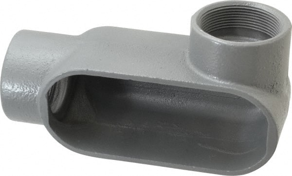 Hubbell Killark - Form 7, LR Body, 2" Trade, IMC, Rigid Iron Conduit Body - Oval, 8-1/4" OAL, 48 cc Capacity, Gray, Hazardous & Wet Locations - Exact Tooling