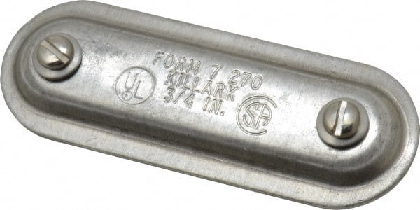 Hubbell Killark - 3/4" Trade, Aluminum Conduit Body Cover Plate - Use with Form 7 Conduit Bodies - Exact Tooling