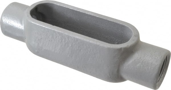 Hubbell Killark - Form 7, C Body, 3/4" Trade, IMC, Rigid Iron Conduit Body - Oval, 6-3/16" OAL, 7 cc Capacity, Gray, Hazardous & Wet Locations - Exact Tooling