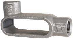 Hubbell Killark - Form 7, L Body, 3/4" Trade, IMC, Rigid Iron Conduit Body - Oval, 5-3/8" OAL, 7 cc Capacity, Gray, Hazardous & Wet Locations - Exact Tooling