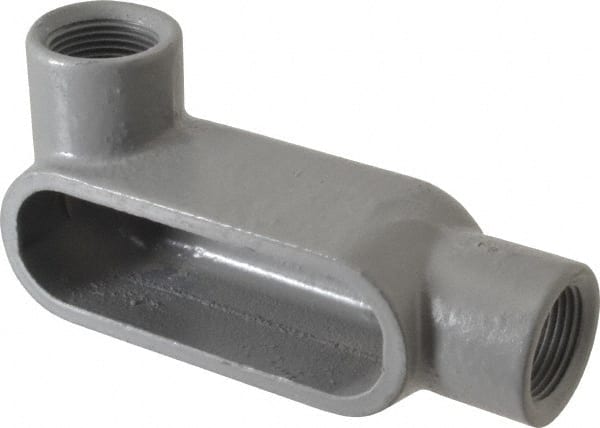 Hubbell Killark - Form 7, LL Body, 3/4" Trade, IMC, Rigid Iron Conduit Body - Oval, 5-3/8" OAL, 7 cc Capacity, Gray, Hazardous & Wet Locations - Exact Tooling