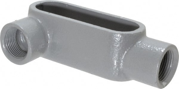 Hubbell Killark - Form 7, LR Body, 3/4" Trade, IMC, Rigid Iron Conduit Body - Oval, 5-3/8" OAL, 7 cc Capacity, Gray, Hazardous & Wet Locations - Exact Tooling
