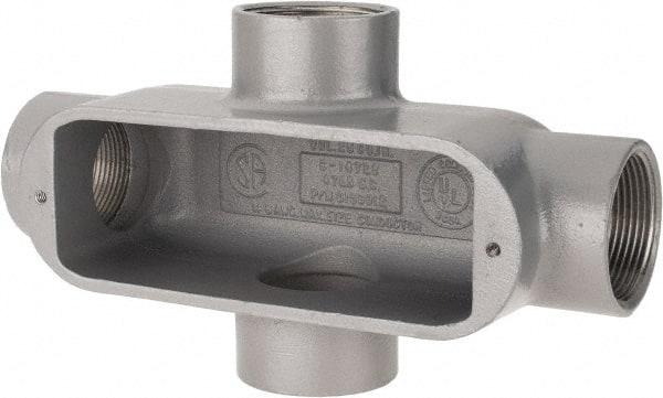 Hubbell Killark - Form 85, X Body, 1-1/2" Trade, IMC, Rigid Aluminum Conduit Body - Oval, 9-3/16" OAL, 36 cc Capacity, Hazardous & Wet Locations - Exact Tooling