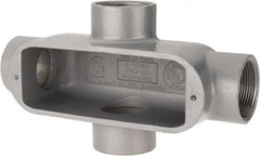 Hubbell Killark - Form 85, X Body, 1-1/2" Trade, IMC, Rigid Aluminum Conduit Body - Oval, 9-3/16" OAL, 36 cc Capacity, Hazardous & Wet Locations - Exact Tooling