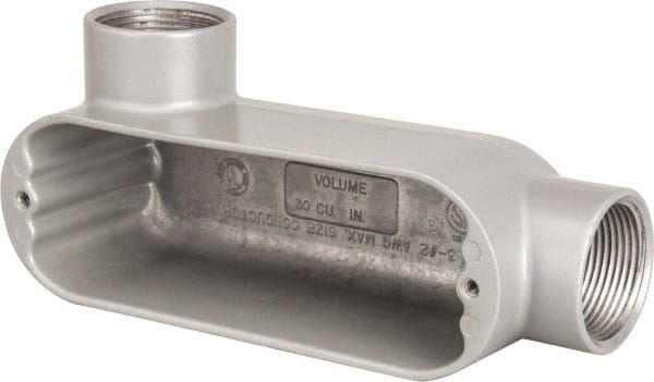 Hubbell Killark - Form 85, LL Body, 1-1/4" Trade, IMC, Rigid Aluminum Conduit Body - Oval, 8-1/8" OAL, 32 cc Capacity, Hazardous & Wet Locations - Exact Tooling