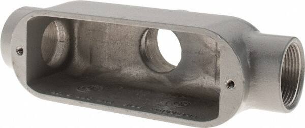 Hubbell Killark - Form 85, TB Body, 1-1/4" Trade, IMC, Rigid Aluminum Conduit Body - Oval, 9-3/16" OAL, 32 cc Capacity, Hazardous & Wet Locations - Exact Tooling