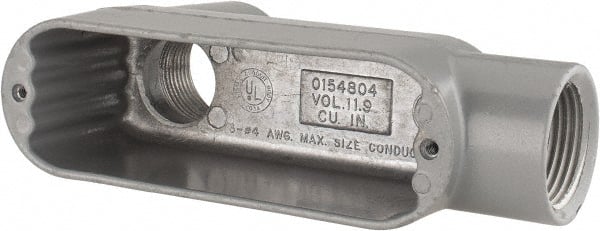 Hubbell Killark - Form 85, LB Body, 1" Trade, IMC, Rigid Aluminum Conduit Body - Oval, 6-5/8" OAL, 12 cc Capacity, Hazardous & Wet Locations - Exact Tooling