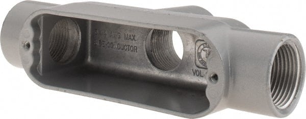 Hubbell Killark - Form 85, TB Body, 1" Trade, IMC, Rigid Aluminum Conduit Body - Oval, 7-1/8" OAL, 12 cc Capacity, Hazardous & Wet Locations - Exact Tooling