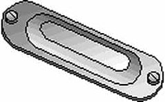 Hubbell Killark - 3-1/2" & 4" Trade, Aluminum Conduit Body Cover Plate - Use with Form 35 Conduit Bodies, Form 85 Conduit Bodies - Exact Tooling