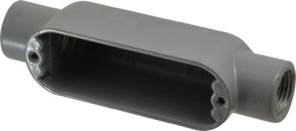 Hubbell Killark - Form 85, C Body, 1/2" Trade, IMC, Rigid Aluminum Conduit Body - Oval, 5-3/16" OAL, 4 cc Capacity, Hazardous & Wet Locations - Exact Tooling