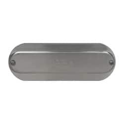 Hubbell Killark - 2-1/2" & 3" Trade, Aluminum Conduit Body Cover Plate - Use with Form 35 Conduit Bodies, Form 85 Conduit Bodies - Exact Tooling