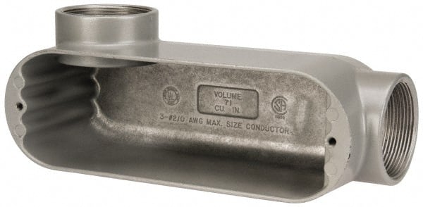 Hubbell Killark - Form 85, LL Body, 2" Trade, IMC, Rigid Aluminum Conduit Body - Oval, 10-9/16" OAL, 70 cc Capacity, Hazardous & Wet Locations - Exact Tooling