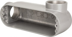 Hubbell Killark - Form 85, LR Body, 2" Trade, IMC, Rigid Aluminum Conduit Body - Oval, 10-9/16" OAL, 70 cc Capacity, Hazardous & Wet Locations - Exact Tooling