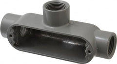 Hubbell Killark - Form 85, T Body, 3/4" Trade, IMC, Rigid Aluminum Conduit Body - Oval, 6-1/16" OAL, 7 cc Capacity, Hazardous & Wet Locations - Exact Tooling