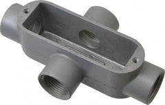 Hubbell Killark - Form 85, X Body, 3/4" Trade, IMC, Rigid Aluminum Conduit Body - Oval, 6-1/16" OAL, 7 cc Capacity, Hazardous & Wet Locations - Exact Tooling