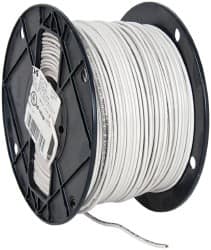 Southwire - THHN/THWN, 14 AWG, 15 Amp, 500' Long, Solid Core, 1 Strand Building Wire - White, Thermoplastic Insulation - Exact Tooling