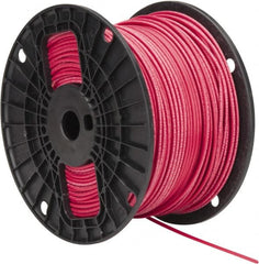 Southwire - THHN/THWN, 14 AWG, 15 Amp, 500' Long, Stranded Core, 19 Strand Building Wire - Red, Thermoplastic Insulation - Exact Tooling
