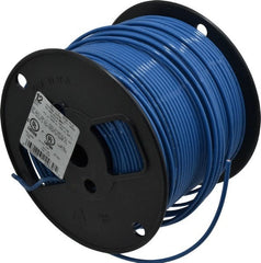 Southwire - THHN/THWN, 12 AWG, 20 Amp, 500' Long, Stranded Core, 19 Strand Building Wire - Blue, Thermoplastic Insulation - Exact Tooling