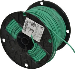 Southwire - THHN/THWN, 12 AWG, 20 Amp, 500' Long, Stranded Core, 19 Strand Building Wire - Green, Thermoplastic Insulation - Exact Tooling