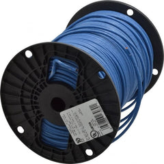 Southwire - THHN/THWN, 10 AWG, 30 Amp, 500' Long, Stranded Core, 19 Strand Building Wire - Blue, Thermoplastic Insulation - Exact Tooling