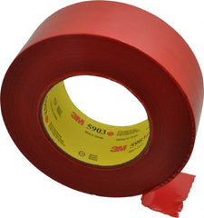3M - 2" Wide x 60 Yd Long Red Polyethylene Film Masking Tape - Series 5903, 7.5 mil Thick, 21 In/Lb Tensile Strength - Exact Tooling
