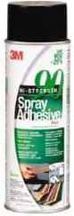 3M - 24 oz Aerosol Clear Spray Adhesive - High Tack, 200°F Heat Resistance, 50 Sq Ft Coverage, High Strength Bond, 30 min Max Bonding Time, Flammable, Series High-Strength 90 - Exact Tooling