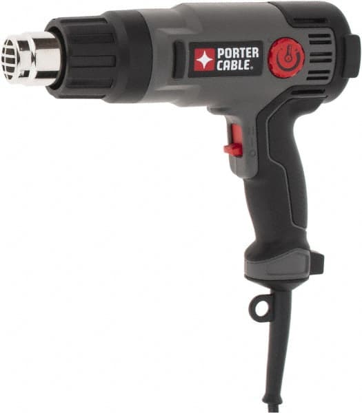 Porter-Cable - 120 to 1,150°F Heat Setting, 19 CFM Air Flow, Heat Gun - 120 Volts, 11.7 Amps, 1,500 Watts, 6' Cord Length - Exact Tooling