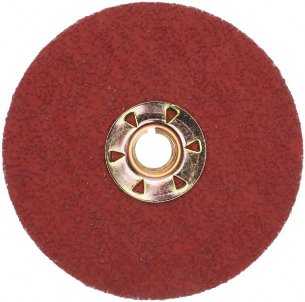3M - 4-1/2" Diam 36 Grit Fiber Disc - Very Coarse Grade, Ceramic, 13,300 Max RPM, Series 987C - Exact Tooling