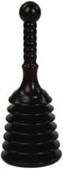 Made in USA - 4-7/8 Inch Cup Diameter, Household and Industrial, Force Cups and Plunger - 7-1/4 Inch Handle Length - Exact Tooling