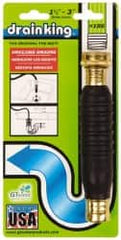 Made in USA - For 1-1/2 to 3 Inch Pipe, 6-3/8 Inch Cable Length, Handheld, Manual and Hand Drain Cleaner - Rubber Drum - Exact Tooling