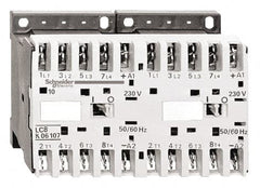 Schneider Electric - 3 Pole, 24 Coil VAC at 50/60 Hz, 16 Amp at 690 VAC, 20 Amp at 440 VAC and 9 Amp at 440 VAC, Reversible IEC Contactor - BS 5424, CSA, IEC 60947, NF C 63-110, RoHS Compliant, UL Listed, VDE 0660 - Exact Tooling
