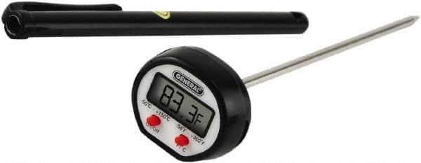 General - -40 to 302°F Digital Thermometer - Digital Display, Battery Power - Exact Tooling