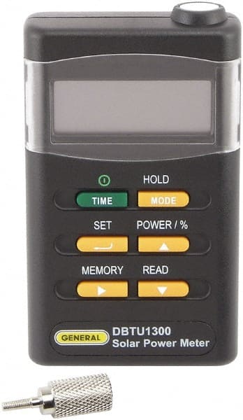 General - LCD Display Power Meter - Includes Batteries, Carrying Case, Tripod Mounting Screw, User Manual - Exact Tooling