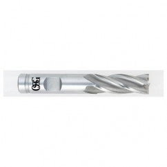 7/8 Dia. x 4-1/8 Overall Length 4-Flute Square End HSS-CO SE End Mill-Round Shank-Center Cutting-Uncoated - Exact Tooling
