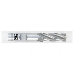 9/16 Dia. x 3-3/8 Overall Length 4-Flute Square End HSS-CO SE End Mill-Round Shank-Center Cutting-Uncoated - Exact Tooling