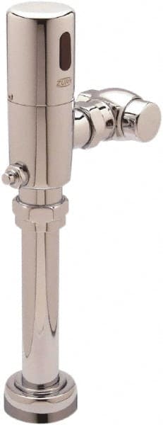 Zurn - 1-1/2" Spud Coupling, 1" Pipe, Closet Automatic Flush Valve - Single Flush, 1.28 Gal per Flush, Chrome Cover, Powered by 4 AA Batteries - Exact Tooling