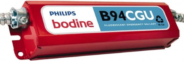 PHILIPS bodine - 1 Lamp, 120-277 Volt, 4 Pin Twin, Quad, Triple Twin Tube Compact Fluorescent Emergency Ballast - 0 to 39, 40 to 79 Watt, 300 to 750 Lumens, 90 min Run Time, 2 Inch Long x 9-1/2 Inch Wide x 2-1/2 Inch High - Exact Tooling