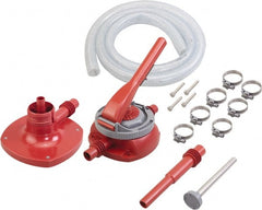 PRO-LUBE - 1" Outlet, 4.4 GPM, Polyacetal Hand Operated Diaphragm Pump - For 2" Bung Drums, For Antifreeze, Diesel, Kerosene, Mineral Oils, Sea Water, Water & Gasoline - Exact Tooling